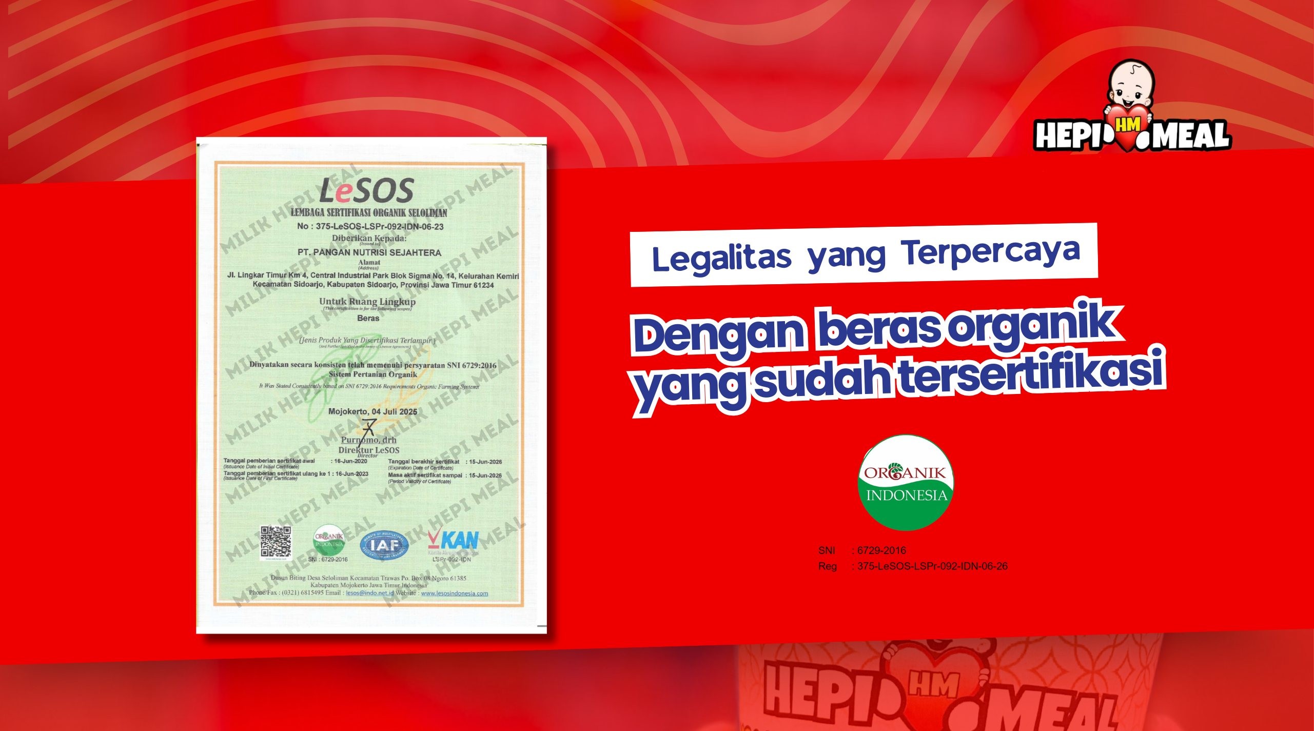 Landing Page Kemitraan Hepi Meal - Legalitas Landing Pages