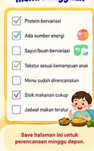 Halaman checklist mingguan