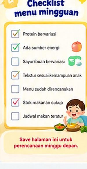 Halaman checklist mingguan