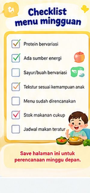 Halaman checklist mingguan