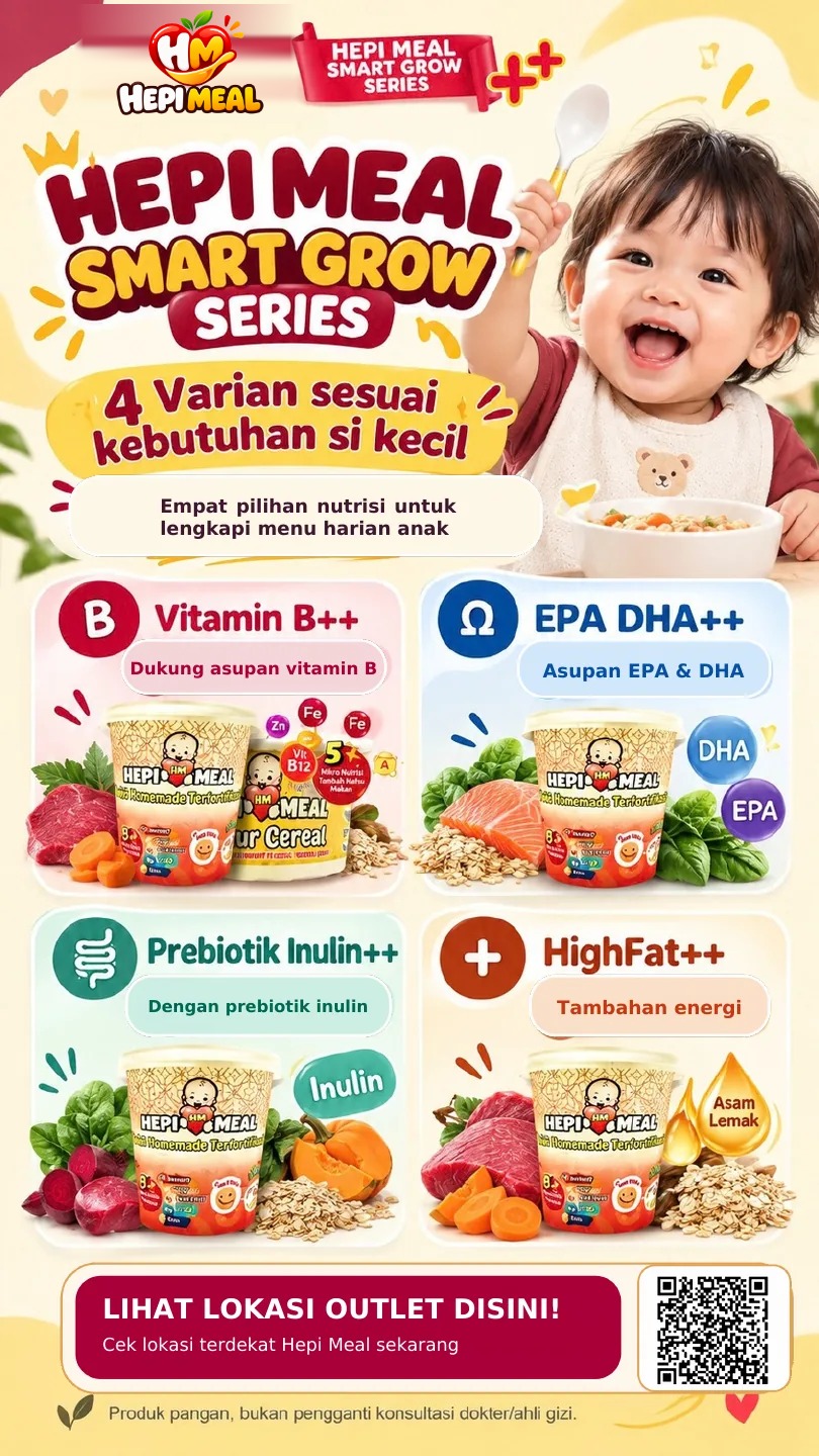Brosur Hepi Meal Smart Grow Series: 4 varian sesuai kebutuhan si kecil