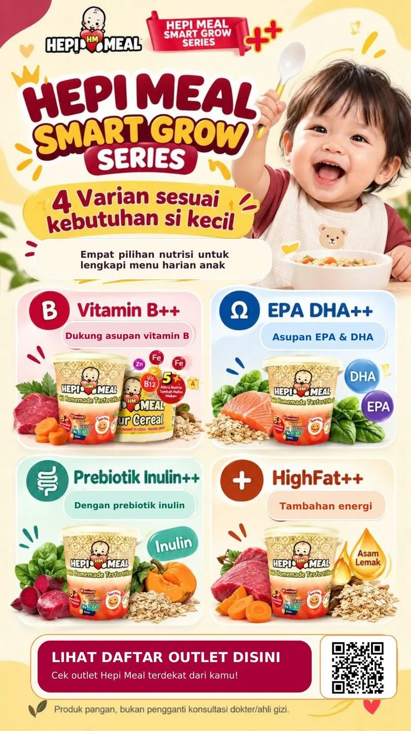 Brosur Hepi Meal Smart Grow Series: 4 varian sesuai kebutuhan si kecil